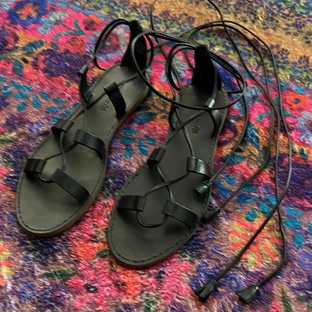NWOT MADEWELL LACE UP SANDALS💗💗💗 - Picture 7 of 7